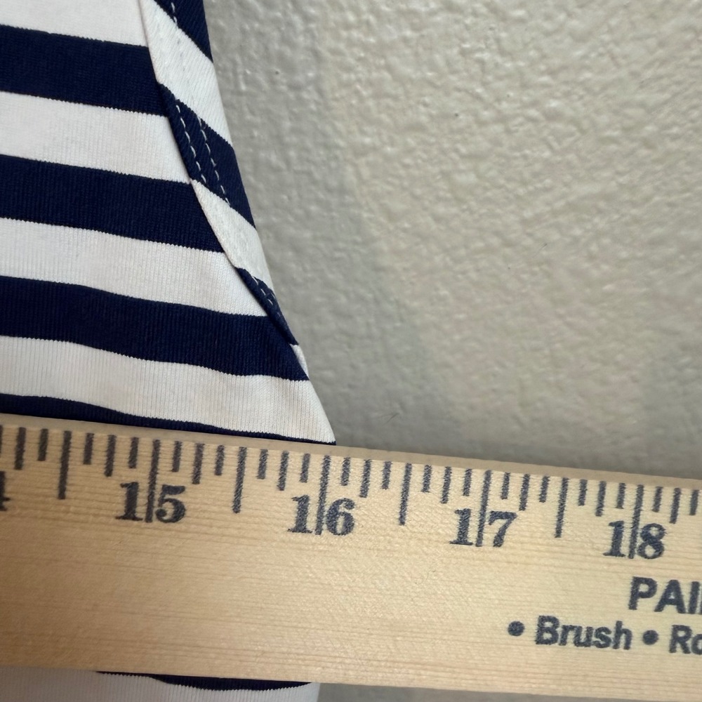 J.McLaughlin Sleeveless Top Small Navy White Striped Catalina Cloth Nautical - Picture 6 of 7